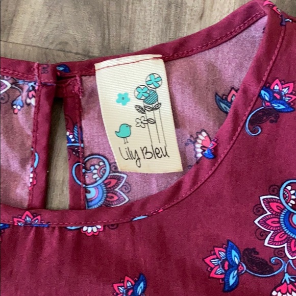 Lily Bleu Maroon Paisley Walk Through Romper - Picture 2 of 6